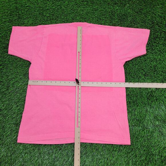 Vintage 90s Funny Sun-Bathing Shirt Womens XL 21x26 Pink USA - Picture 6 of 16